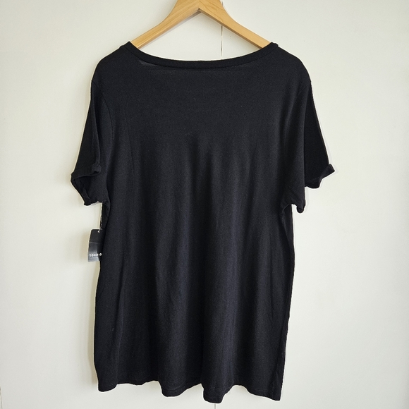 TORRID Skeleton Graphic Relaxed Fit Scoop Neck Destructed Tee Size 0/12/L NWT - Picture 10 of 10